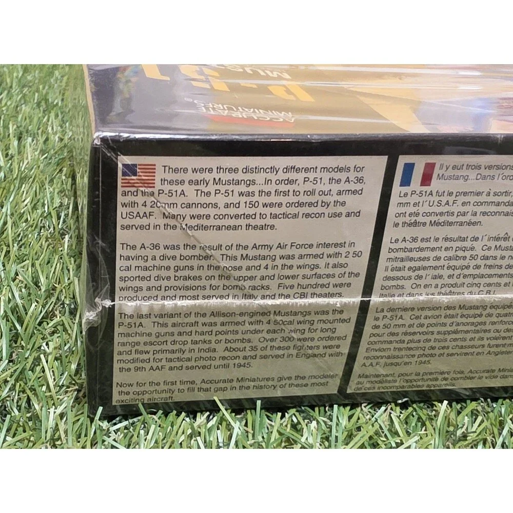 Vtg Accurate Miniatures P-51 Mustang  Highly Detailed 1:48 Model Kit New Sealed - Picture 7 of 12